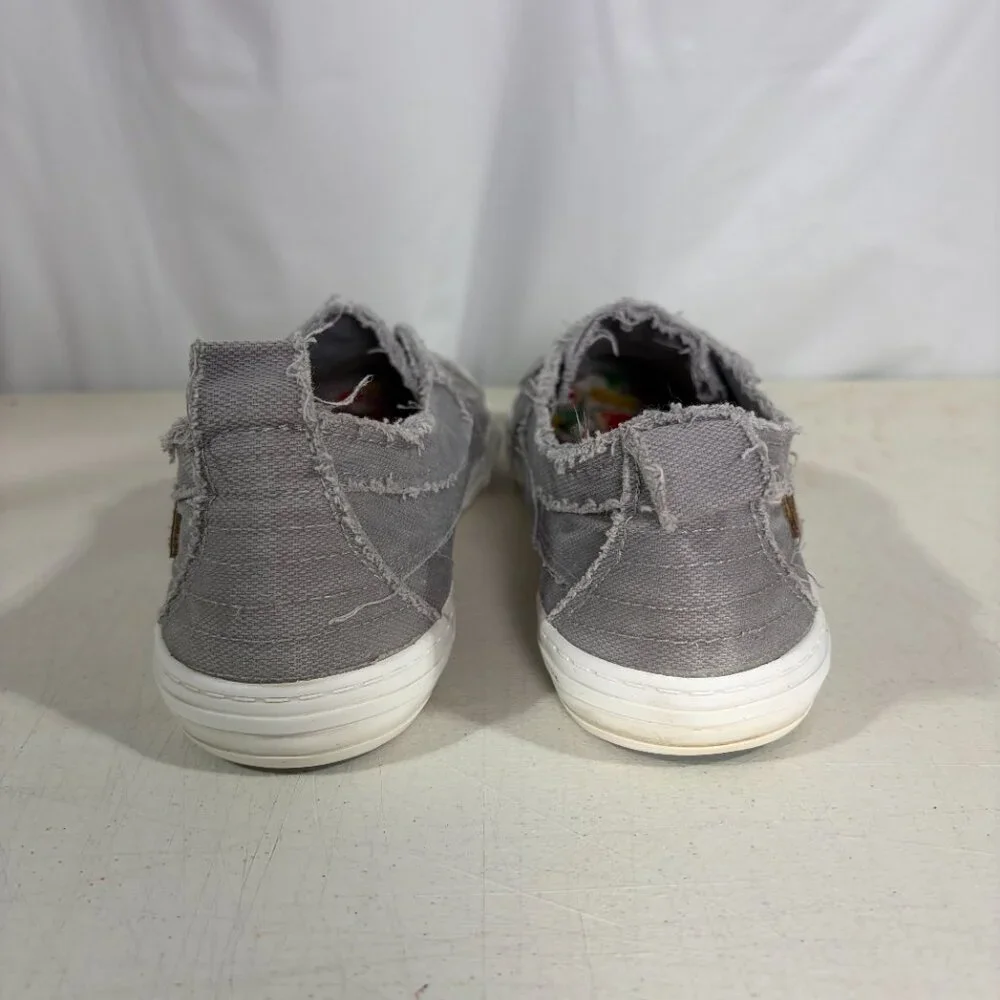 Blowfish Malibu Grey Slip-On Casual Canvas Sneaker Women Size 8.5 - Picture 7 of 13